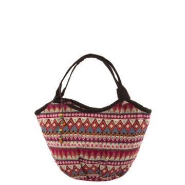 Women TRIBAL Beach Fashion Handbag Shoulder CANVAS Tote Shopping Bag With Beads