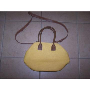 100% PAPER STRAW YELLOW SHOULDER BAG EXCELLENT CONDITION