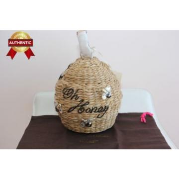 NWT $358 kate spade new york Beehive - oh Honey Straw bag (NATURAL)