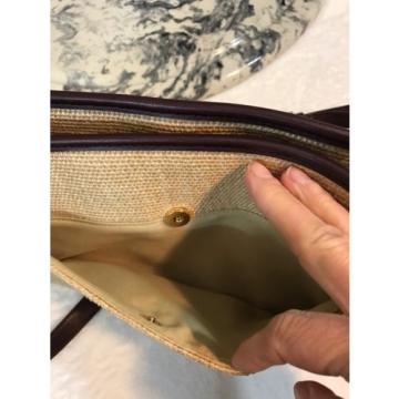 Etienne Aigner Shoulder Bag Straw Look Detailing Gold Hardware NWOT