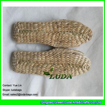 LDSS-005 handmade natural straw ecological shoes beach straw sandals