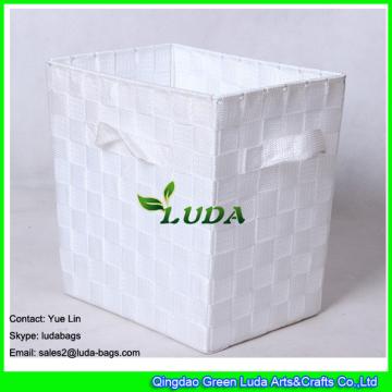 LDKZ-002  candy color home storage bin polyester tye straw squarte storage basket