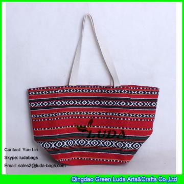 LDFB-006 classical sadu fabric cotton tote bag with rope handles