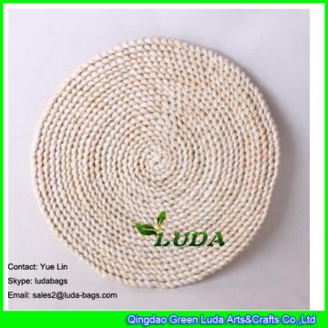 LDTM-001 natural straw woven table mat dining room round placemat