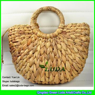 LDTT-0302017 new calabash grass hobo straw bag with colorful tassels