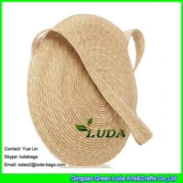 LDMC-005 new arrival large capacity beach bags rould circle  mesenger straw bag