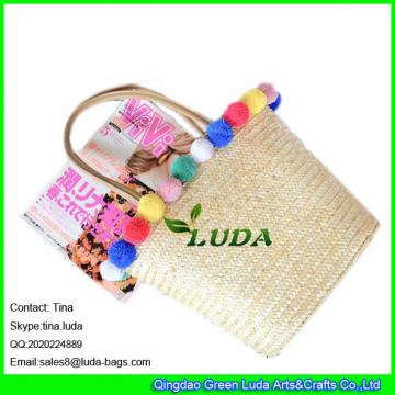 LDMC-062 2018 new designer summer travel vacation tote bag hand plaited beach straw bags