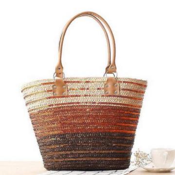 New Women  Straw Weave Woven Summer Beach Tote Big Shoulder Bag Handbag!