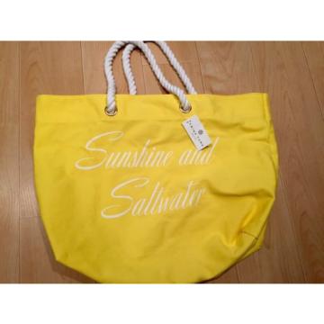 $55 Trina Turk Sunshine and Saltwater Summer Beach Canvas Large Tote Bag Nwts