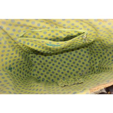 Womens Vera Bradley Authentic Large Straw Peacock Beach Bag Tote Handbag Purse