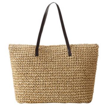 Women&#039;s Classic Straw Summer Beach Sea Bay Shoulder Bag Handbag Tote Purse