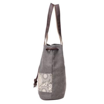 New Women Floral Canvas Bucket Casual Shoulder Bag Beach Bags Shopping Handbags