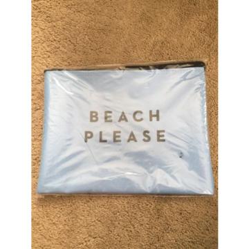 MILLY Zip Pouch Clutch Bag Blue &#034;Beach Please&#034;  - FabFitFun (NWT)