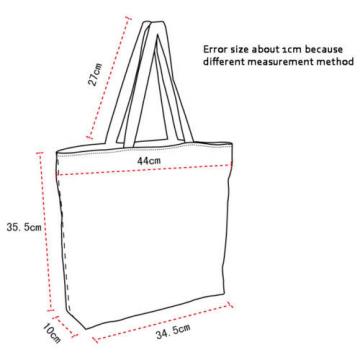 Fashion Travel Shopping Tote Beach Shoulder Carry Hobo Bag Women Handbag Washabl