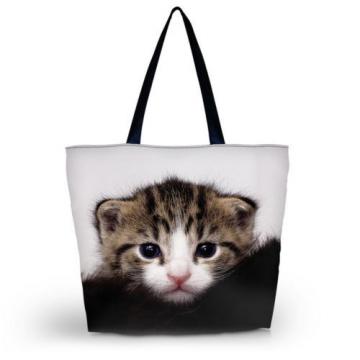 Cat Women Eco Shopping Bag Shopper Tote Shoulder Bag Beach Satchel Handbag Bags