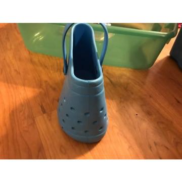 LUBBER Blue SPRING Summer Tote Beach Hand Bag Purse Crocs Shoes Footprint