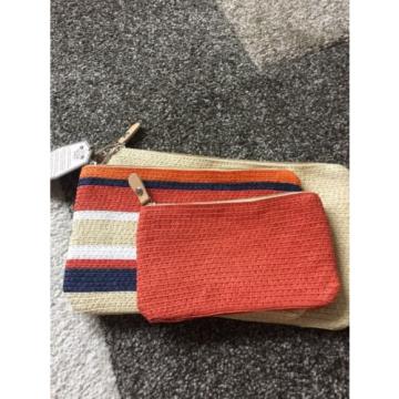 Sun N Sand Straw Cosmetic Bag Trio Nwt Perfect For Your Beach Bag!