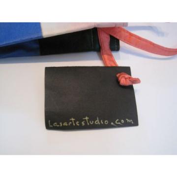 $170 New Ladies Mercedes Lasarte Handpainted Silk Tote Bag Polo Equestrian Beach