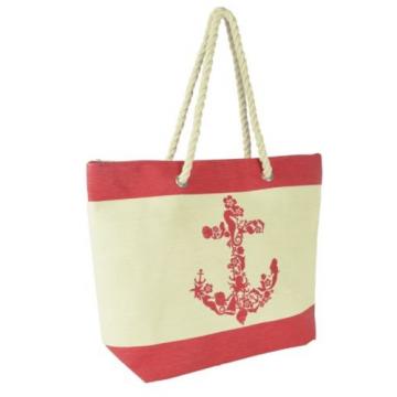 Anchor Design Shoulder / Beach / Shopping Bag with Rope Handle