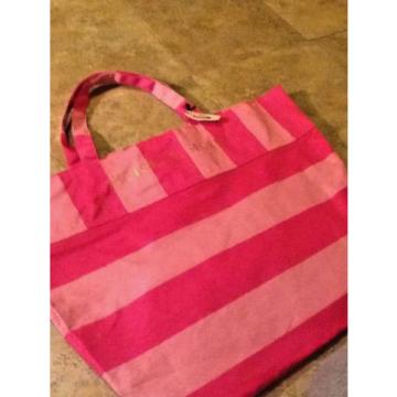 Victoria&#039;s Secret Bag Pink Striped Beach Bag Tote Shoulder Bag Carrier NEW NWT