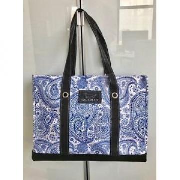 BUNGALOW SCOUT UPTOWN GIRL  BEACH CHIC SHOPPING TOTE BAG PURSE - BLUE PAISLEY