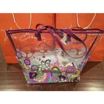 Brand New Vera Bradley Heather Clearly Colorful Tote / Beach Bag  NWT