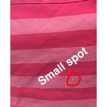 Victoria&#039;s Secret Pink Striped Swim Beach Bag Tote Canvas Large
