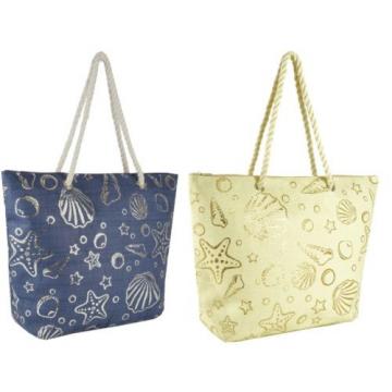 Sparkle Shell Design Shoulder / Beach / Shopping Bag with Rope Handle