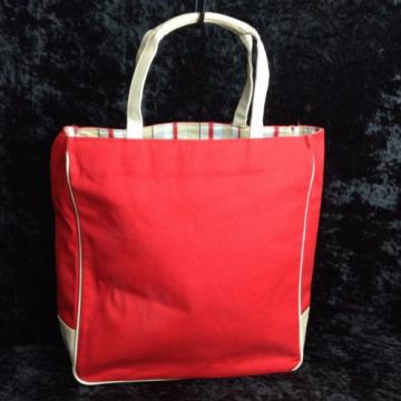 Large Red White Beach Bag Shoulder Tote Handbag Shopping Purse Lovely Quality