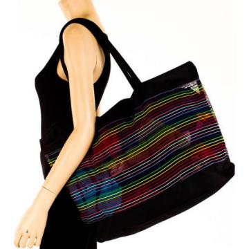 Large Mesh Tote Beach Bag Shopping Grocery Shoulder Handbag Purse Zipper Big New