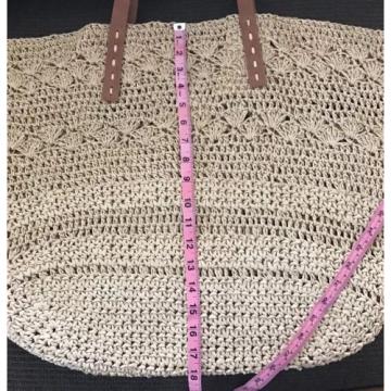 Merona Women&#039;s Soft Straw Tote Handbag - Natural Beach Bag NEW