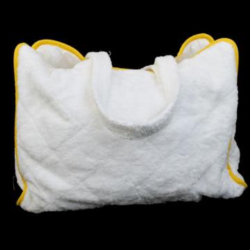Authentic HERMES Zebra Shoulder Beach Bag Pillow Set 100% Cotton White 03D705