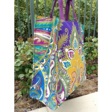 Etro (Milano Italy) Shopping Tote Handbag Paisley Canvas Made in Italy Beach Bag