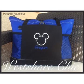 Personalized Mickey Minnie Mouse Ears Disney Cruise Beach Tote Diaper Bag