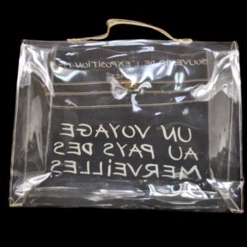 Auth HERMES Kelly Beach Hand Bag SOUVENIR DE L&#039;EXPOSITION Vinyl 1997 RK10085