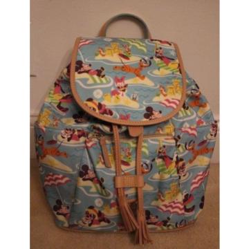 NWT Dooney &amp; Bourke Disney Beach Print Backpack Bag Mickey Mouse Pluto Perfect!!