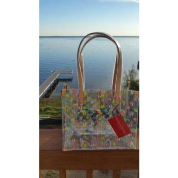 Dooney &amp; Bourke Clear Medium IT Collection all over DB Logo Tote beach bag NWT