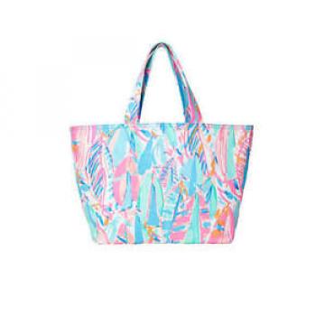 NWT LILLY PULITZER LARGE PALM BEACH TOTE BAG IN MULTI OUT TO SEA