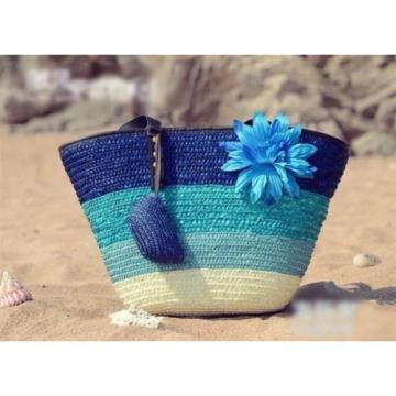 Summer beach bag handmade tote bag shoulder bag Natural Woven