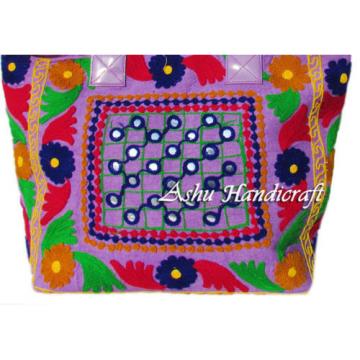 Indian Cotton Suzani Embroidery Handbag Woman Tote Shoulder Bag Beach Boho Bag .