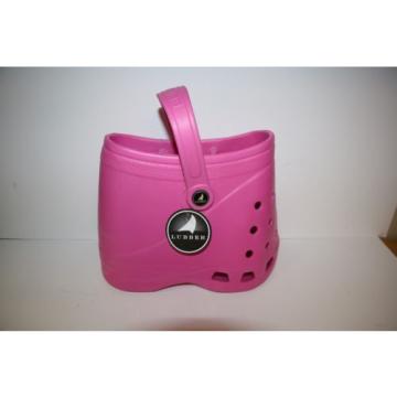 LUBBER Pink Tote Beach Bag Purse Crocs Shoes Footprint New
