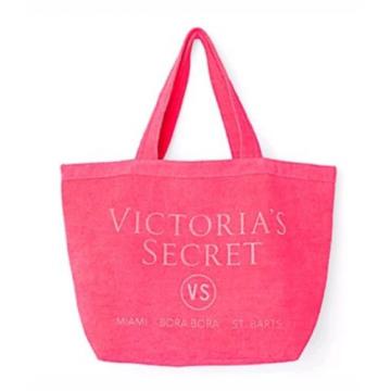 NWT VICTORIAS SECRET LARGE PINK TOTE BAG Limited Edition Beach Gym Yoga Shopping