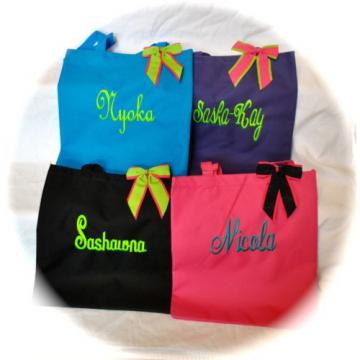 Monogrammed Personalized Tote Bag Beach Bridal Wedding Gifts Sold in 2 sizes