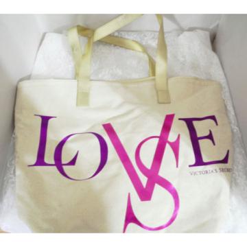 Victoria&#039;s Secret &#034;LOVES&#034; Tote/Shopping/Beach Bag - Hot Pink Lining!