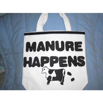 Tote Bag, Purse, Carry-All, Beach Bag &#034;Manure Happens&#034; and Cows New Handmade