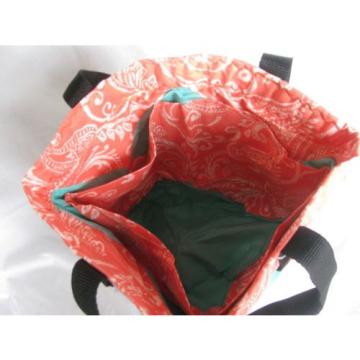 Salmon + Teal Print Medium Quilted Beach donnatoly Tote Bag