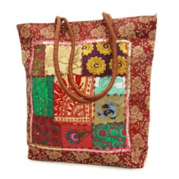 Vintage Handmade Shoulder Bag India Style Gypsy Patchwork Multicolor Beach Purse