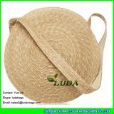 LDMC-005 new arrival large capacity beach bags rould circle  mesenger straw bag