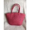 NEW Pink Straw Woven Basket / Bag Tote