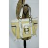 Coach Legacy Woven Straw Leather Purse Shoulder Bag Buckle White EUC #2 small image